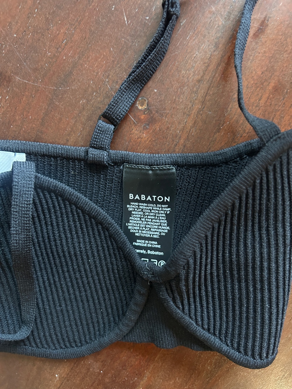 Babaton Sculpt Knit Bra Top • size small - Picture 4 of 5